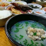 釜山　南浦洞ソムガンジンでシジミスープ定食のがっつり朝食